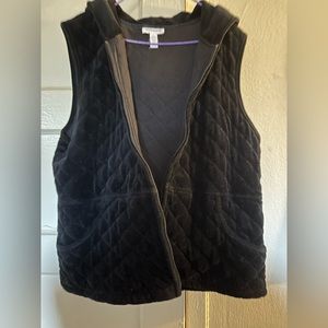 Velvet black vest